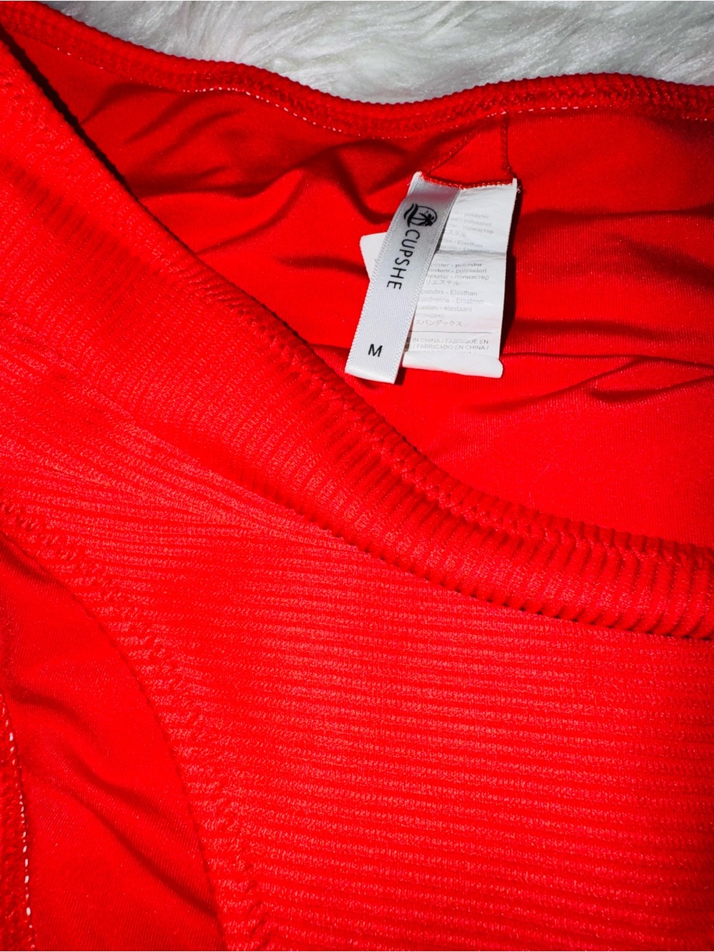 Red Knot Front Ribbed High-Waist Bikini Set - Picture 7 of 9